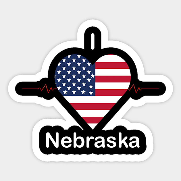 I love Nebraska Sticker by FUNEMPIRE